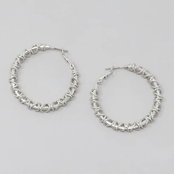 Textured Hoop earrings