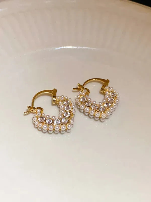 Diamonds & Pearls Earrings